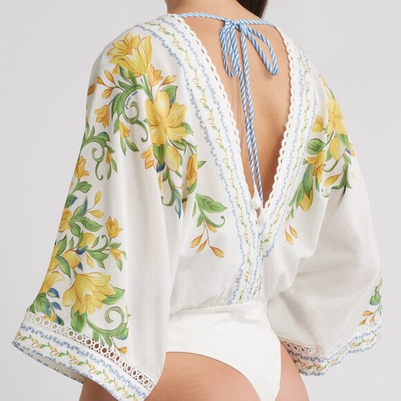 Farm Rio Sicily Dolman Sleeve Bodysuit, NWT, Medium - Picture 15 of 15